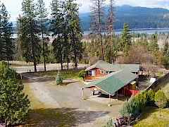 House and river above