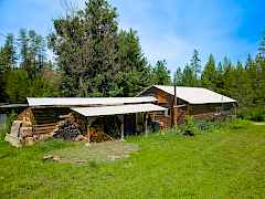 Wood storage conveniently located at rear of home Wood storage conveniently located at rear of home