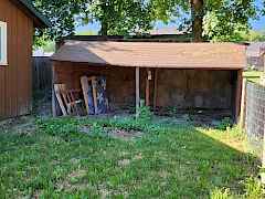 Covered storage shed Covered storage shed