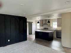 view into kitchen